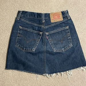 Vintage Levi denim cutoff mini skirt